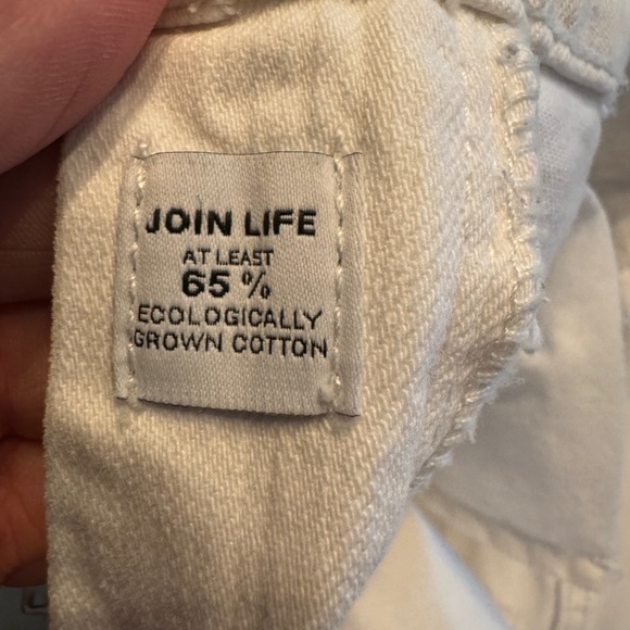 Zara white denim jeans crop flare frayed hem - Picture 4 of 4